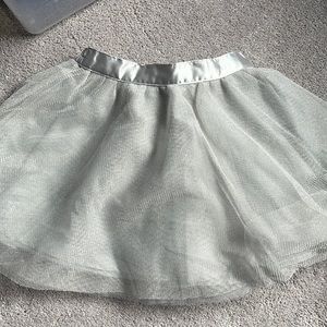 Janie and Jack silver metallic tutu size 12 to 18 months